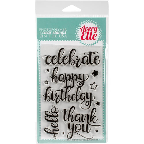 Avery Elle Clear Stamp Set 4X6 inch - Big Greetings