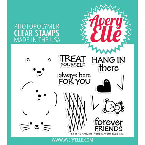 Avery Elle Clear Stamp Set 4X3 inch - Hang In There