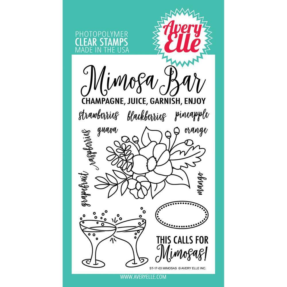 Avery Elle Clear Stamp Set 4X6 inch - Mimosas