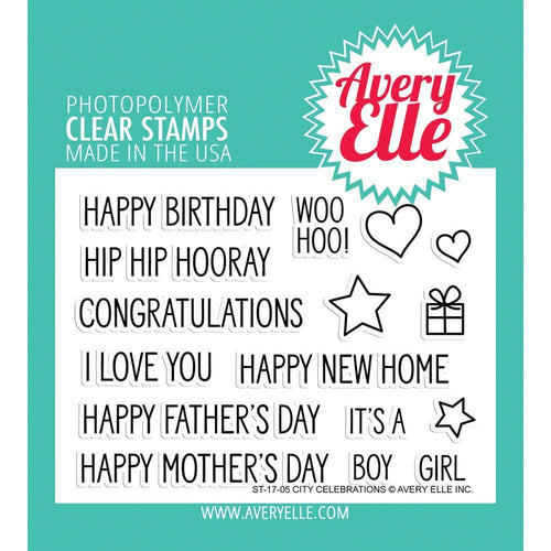 Avery Elle Clear Stamp Set 4X3 inch - City Celebrations