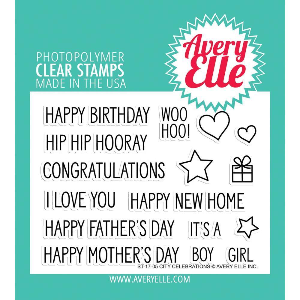 Avery Elle Clear Stamp Set 4X3 inch - City Celebrations