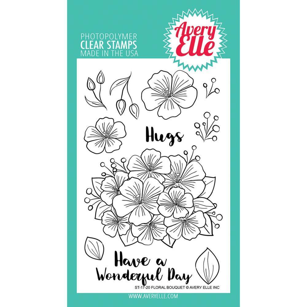 Avery Elle Clear Stamp Set 4X6 inch - Floral Bouquet