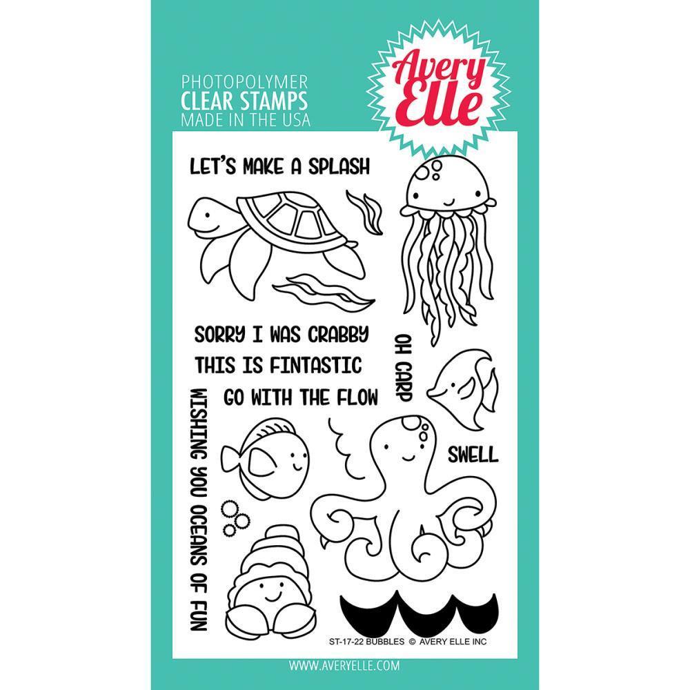 Avery Elle Clear Stamp Set 4X6 inch - Bubbles