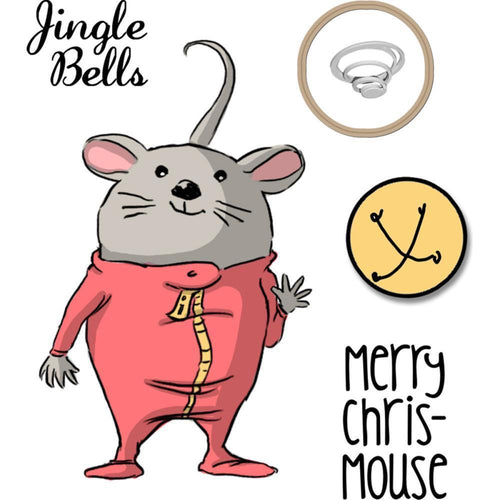 Art Impressions Mini Shakers Card Cling Rubber Stamps 2 inch X4 inch Chris-Mouse