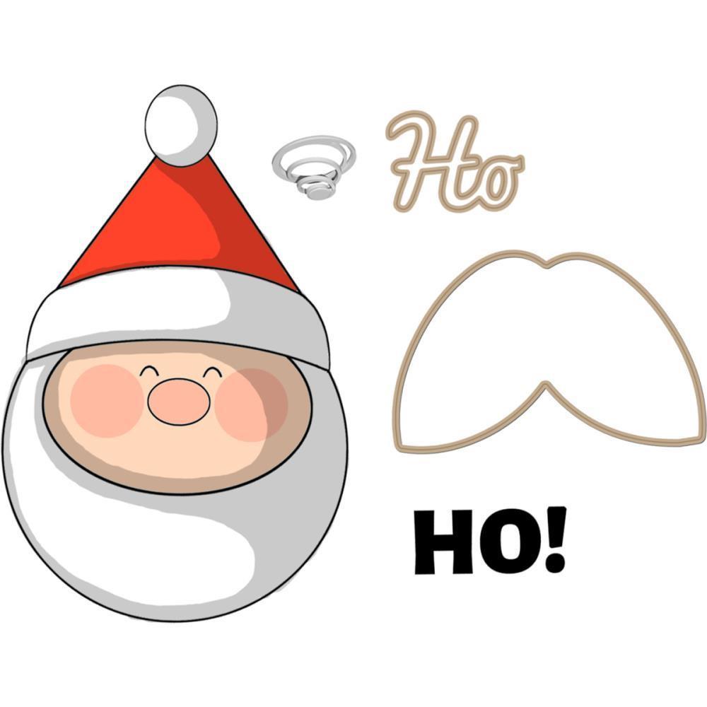 Art Impressions Mini Shakers Card Cling Rubber Stamps 2 inch X4 inch Santa