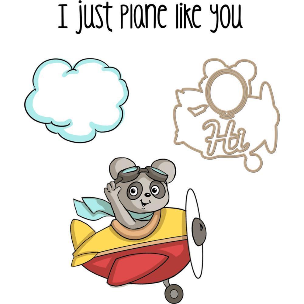 Art Impressions Slider Clear Stamp And Die Set 3 inch X4 inch Panda