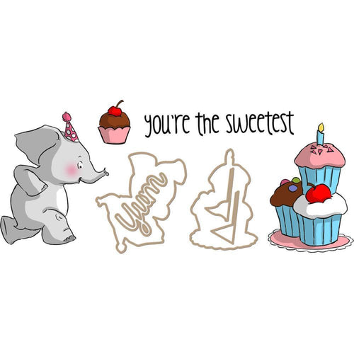 Art Impressions Slider Clear Stamp And Die Set 3 inch X4 inch Elephant