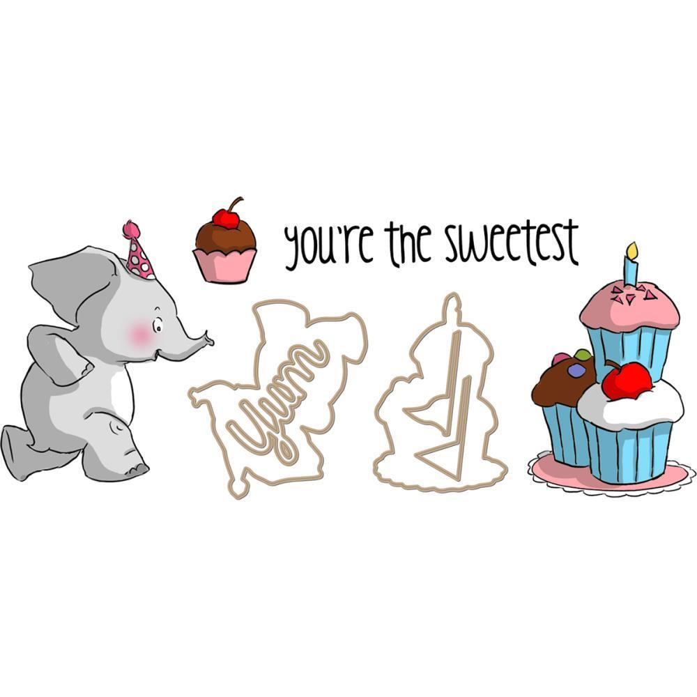 Art Impressions Slider Clear Stamp And Die Set 3 inch X4 inch Elephant