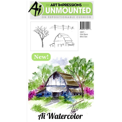 Art Impressions Cling Rubber Stamp Sets 3 inch X4 inch Old Barn