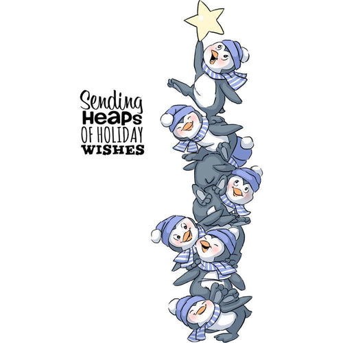 Art Impressions Stackers Cling Rubber Stamp Set 7 inch X4 inch Penguin