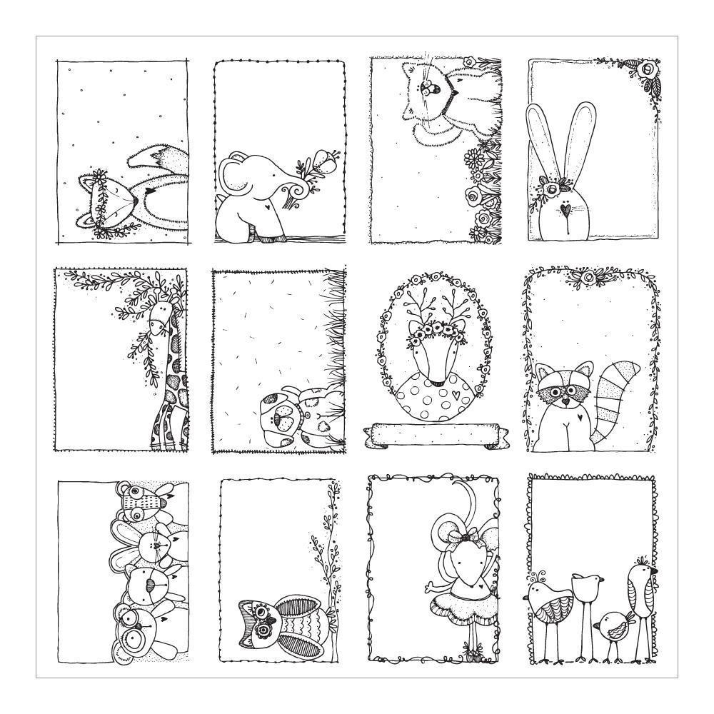 ArtPlay Paintables Watercolor Paper 12 inch X12 inch - Sweet Animals