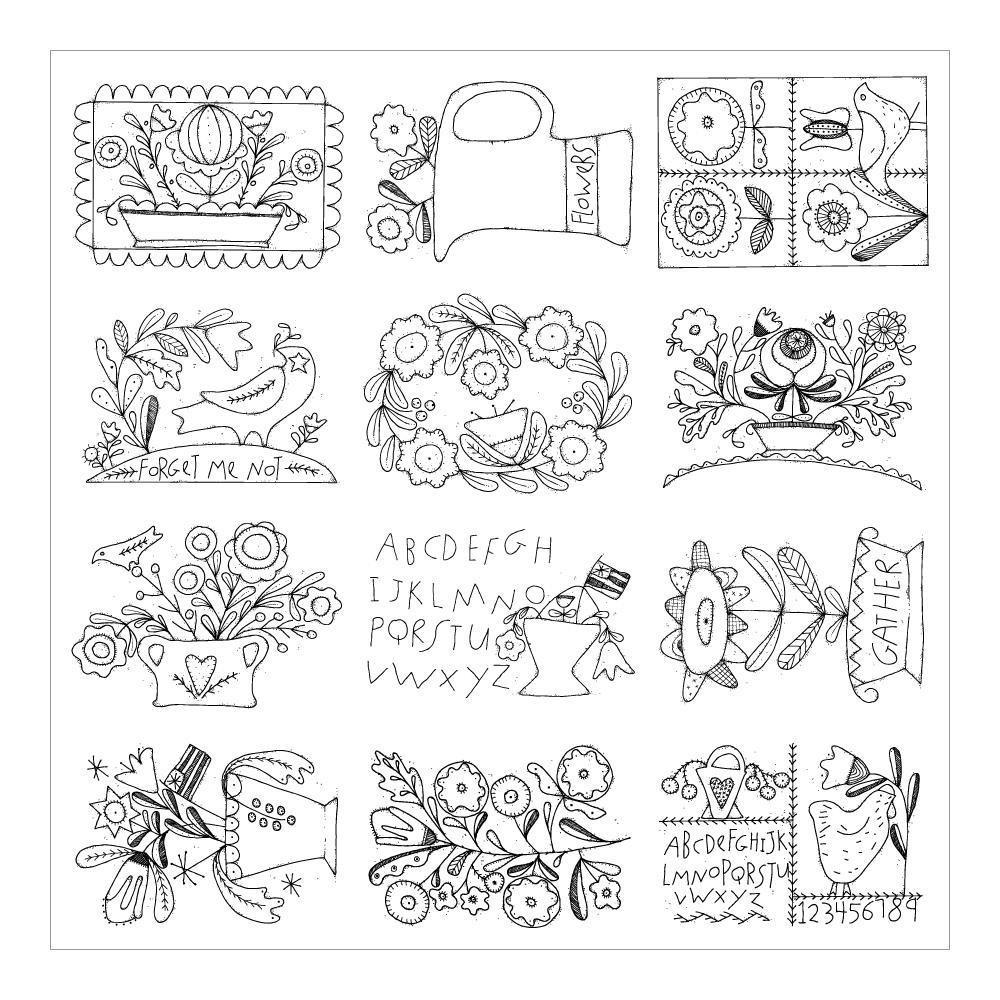 ArtPlay Paintables Watercolor Paper 12 inch X12 inch - Forget Me Knot