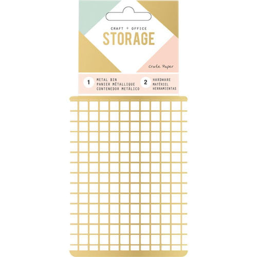 American Crafts - Wire System Metal Storage Bin Small Gold
