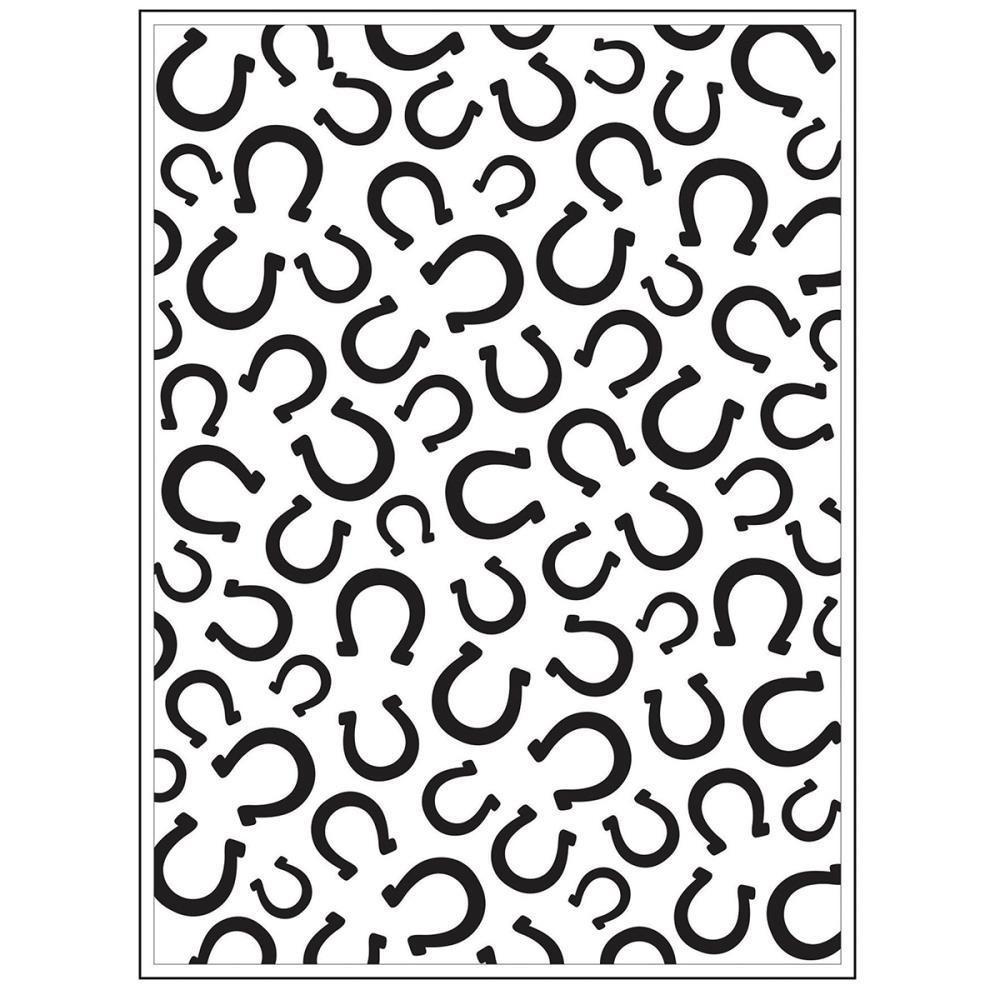 Background Darice - Embossing Folder 4.25 inch X5.75 inch - Horseshoes