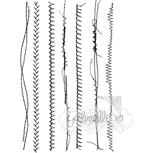 49 & Market Clear Stamps 4X6inch - Gabis Line Stitch