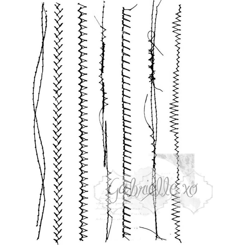 49 & Market Clear Stamps 4X6inch - Gabis Line Stitch