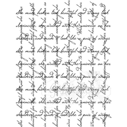 49 & Market Clear Stamps 3X4 Script Squared