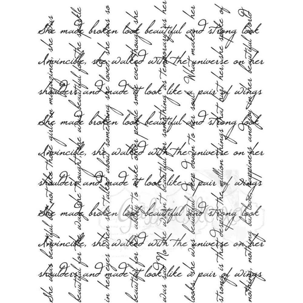 49 & Market Clear Stamps 3X4 Script Squared