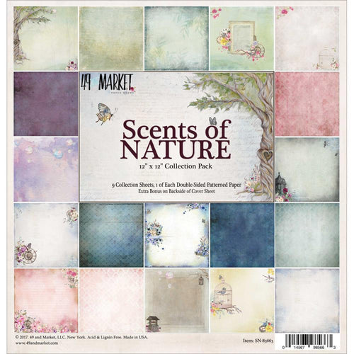49 AND MARKET - Scents Of Nature Collection Pack 12 inch X12 inch 9 pack 9 Designs 1 Each