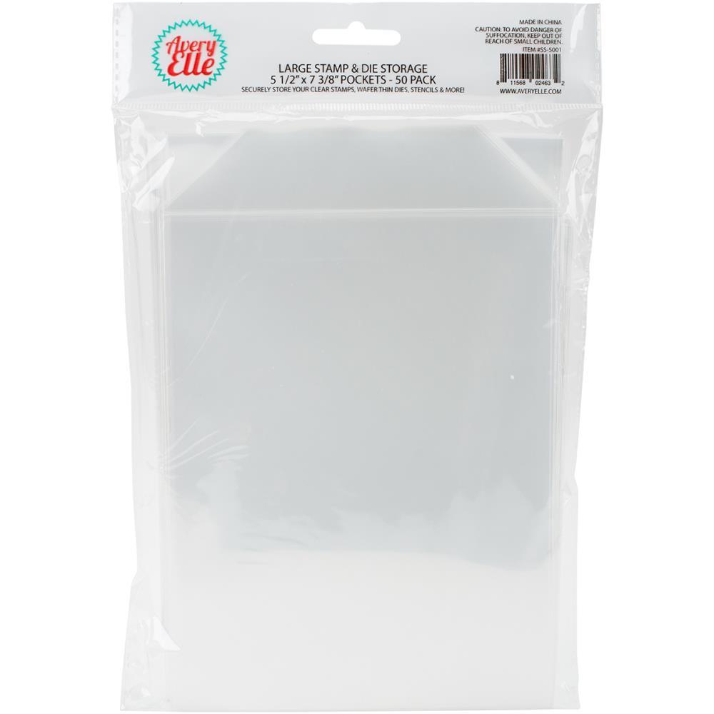 Avery Elle Stamp & Die Storage Pockets 50 pack - Large 5.5X7.25 inch