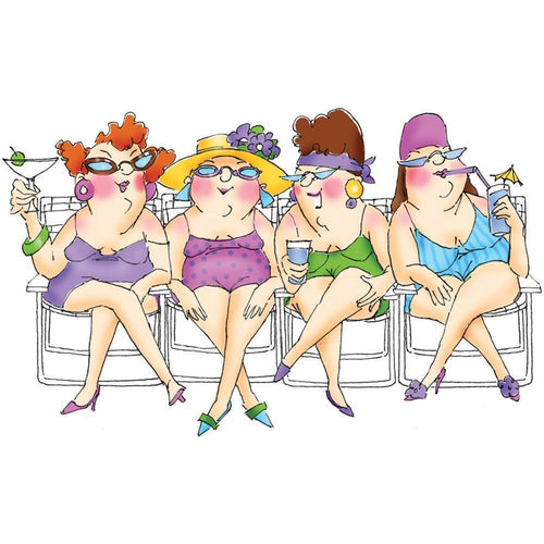 Art Impressions Girlfriends Cling Rubber Stamp 3.25 inch X2.75 inch Girlfriends