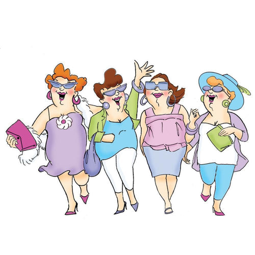 Art Impressions Girlfriends Cling Rubber Stamp 3.25 inch X2.75 inch Uptown Girls