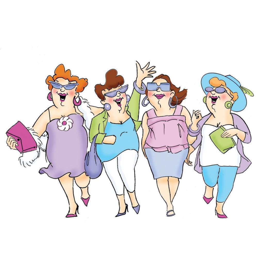 Art Impressions Girlfriends Cling Rubber Stamp 3.25 inch X2.75 inch Uptown Girls