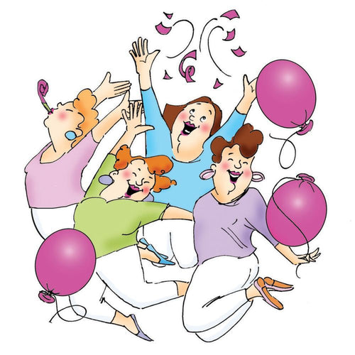 Art Impressions Girlfriends Cling Rubber Stamp 3.25 inch X2.75 inch Party Girls
